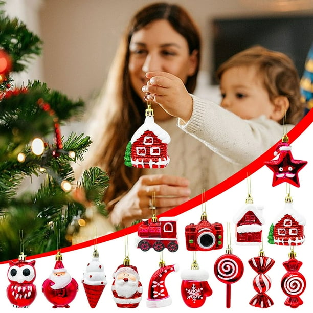 2PCS Christmas Tree Ornaments - Grandes decoraciones de copos de nieve para el invierno, colgante para la pared en casa, chimenea y centro de mesa para fiestas