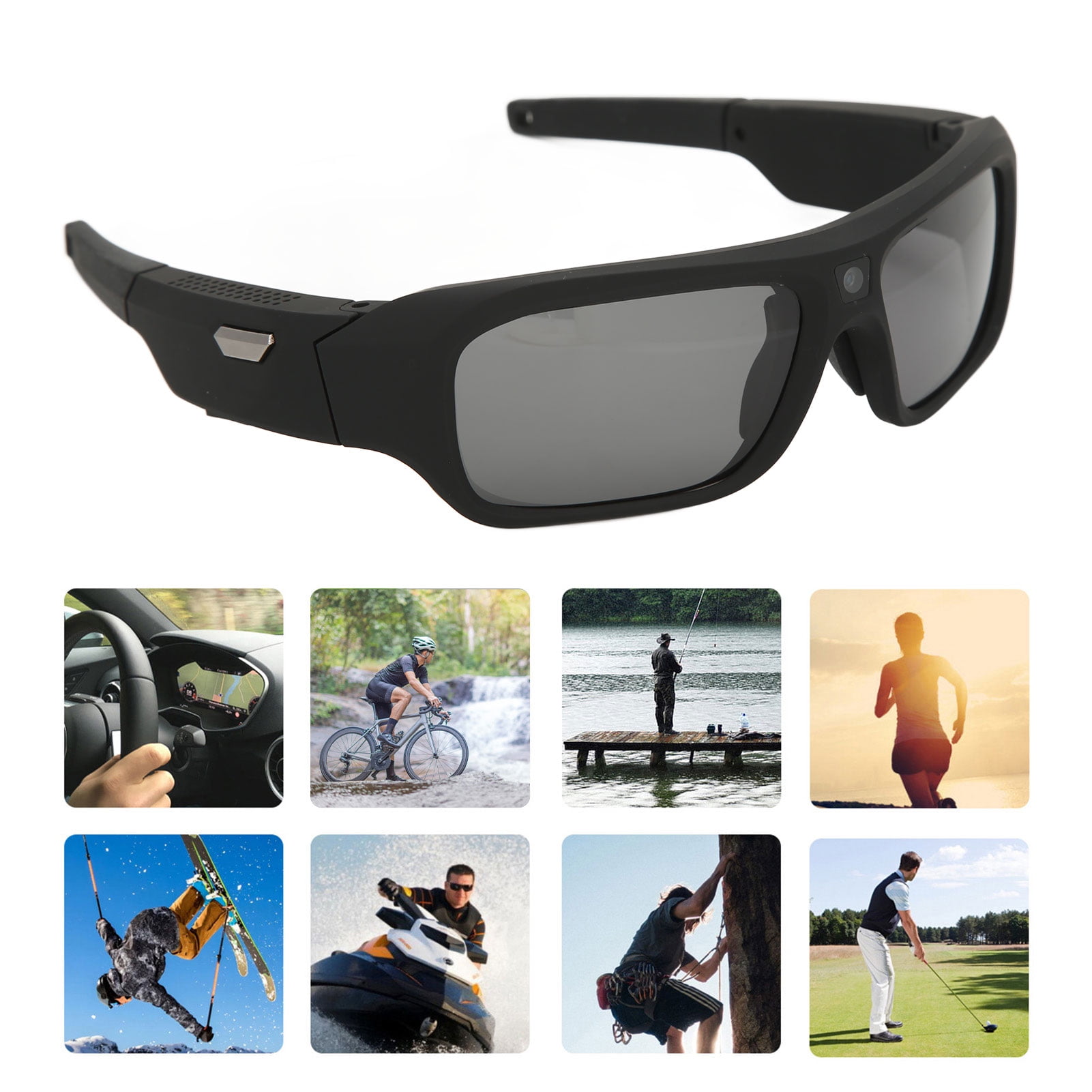  Video Camera Glasses Sports Sunglasses 4K Video 32GB Memory  Inside Polarized UV 400 Lens Tech Gadgets for Men : Electronics