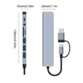 thumbnail image 2 of Lector de tarjetas SD TF con estación de acoplamiento divisor tipo C de 8 puertos para tableta de teléfono Xiaomi, 2 of 7