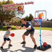 HopeRock Toddler Basketball Hoop, T-Ball, Baseball, Target Dartboard Game Set for Toddlers 3 4 5 6 7 8+ Years Old, Toddler Outdoor& Indoor Toys, Kids Sports Set Gift for Birthday Christmas.