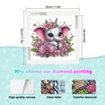 thumbnail image 2 of Elephant on a Flower Bush Diamond Art Painting Kit, 2 of 7