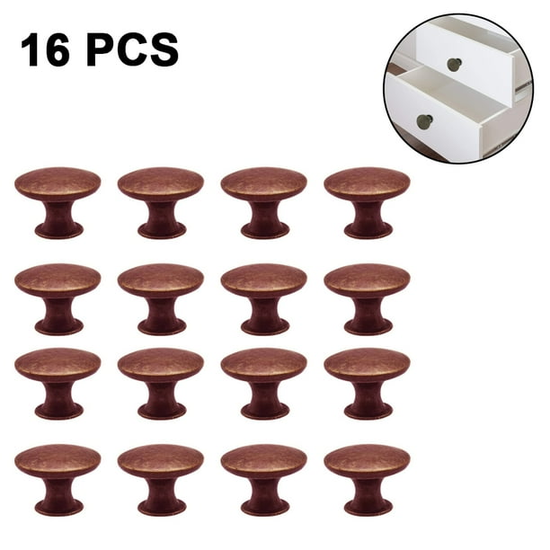 Perillas para puertas de gabinetes de 16 piezas, perillas de tocador vintage de 30 mm, juego de perillas para cajones, manijas redondas para cajones, manijas para puertas, manijas para