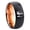 Black And Rose Gold, variant on Panda Concave Black Tungsten Men Ring 10MM