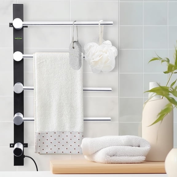 4 racks Heated Towel Warmer Rack with LED intelligent control Heated Towel New