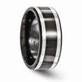 thumbnail image 5 of Edward Mirell Black Titanium with Real 14kt White Gold 9mm Band S:9.5, 5 of 7