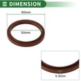 thumbnail image 6 of Unique Bargains Universal Oil Seal LHB Seal Ring Rotary Shaft Seal 50x60x5.5mm High Pressure FKM Rubber Brown 5 Pcs, 6 of 7