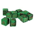 thumbnail image 1 of Dados Acrílicos D6 10 Piezas Verde Negro Perfecl, 1 of 8