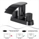 thumbnail image 2 of Grifo de Baño en Cascada, Grifo para Lavabo de Baño, Grifo de 2 Manijas Sin Plomo de Acero Inoxidable para Lavabo de 2 o 3 Orificios, 2 of 5