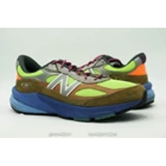 NEW BALANCE 990 V6 USED SIZE 7 ACTION BRONSON PIXEL GREEN DAZZLING BLUE M990AB6