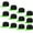 Black/Green, variant on Wholesale 12 Pack Snapback Hat Cap Hip Hop Style Flat Bill Blank Solid Color Adjustable Size Assorted Group 1 (Solid)