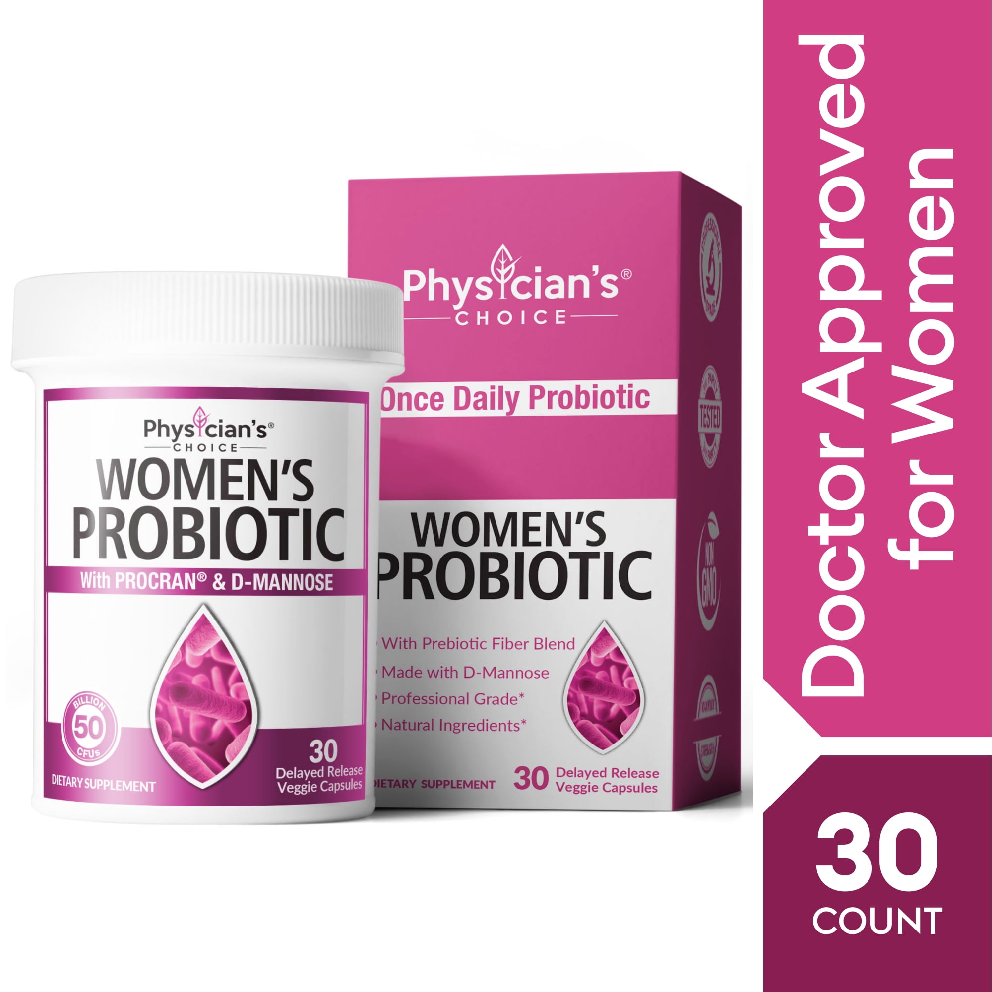 Physicians Choice Women's Probiotic 50 Billion CFU Capsules, 30 Ct