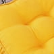 thumbnail image 4 of Xiao Hua Cojín cuadrado acolchado de lino sintético para silla, suave y sólido, cómodo para la oficina, el hogar o el coche, 50 x 50 cm, amarillo, 4 of 5