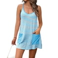 thumbnail image 2 of UDAUDU Womens Tennis Athletic Dress Mini Romper Dress with Built in Shorts Summer Vacation Outfits Set One Piece Outfits Sky Blue 2XL, 2 of 7