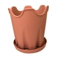 thumbnail image 3 of oshhni Flowerpot with Base Home Decor Flower Plant Container for Floor Desktop Cafe Orange, 3 of 9
