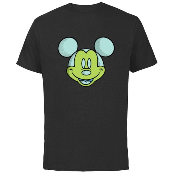 Disney Mickey Mouse Happy Smiling Face Retro Pop Art - Short Sleeve Cotton T-Shirt for Adults - Customized-Black