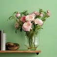 thumbnail image 3 of Vickerman 16" Artificial Dark Pink Rose In Glass Pot., 3 of 3