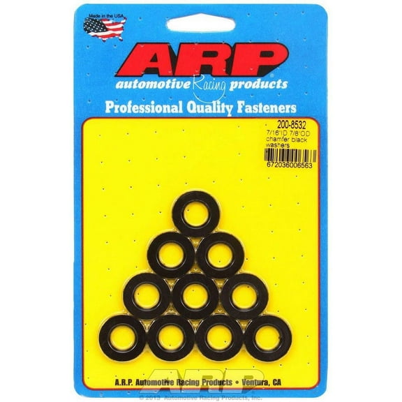 ARP INC. 200-8532 7/16 ID 7/8 OD CHAMFER BLACK WASHERS