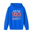 thumbnail image 4 of Ticikt My Happy 100th Day of School Hoodies, Fashion Print Pullover Hooded Sweatshirt Kids Athletic Comfortable Casual Playwear,Color:Blue,9-10 Years, 4 of 6