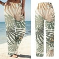 thumbnail image 2 of Hpapadks Casual Pants for Women Daily Home Outdoor Elastic Waist Side Pockets Leisure Flowers Slacks for Women Khaki XXL, 2 of 6