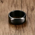 thumbnail image 5 of 8MM Stainless Steel Men's Band Black/Silver Plating Wedding Ring Gifts Size 7-13, 5 of 9
