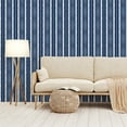 thumbnail image 2 of Simplify Watercolor Stripe Adhesive Wallpaper in Blue, 2 of 3