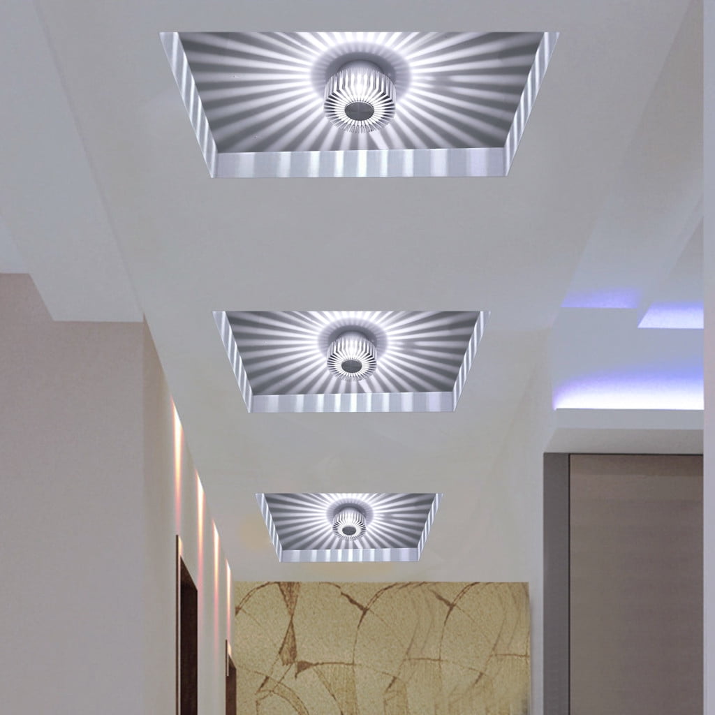 3W Modern LED Wall Ceiling Light Sconce Warm White Lighting Fixture Decor 