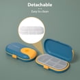 thumbnail image 4 of Medicine Box 4 Compartments Convenient Travel Mini Portable Small Tablet Pill Dispenser Medicine Cutter Sealed, 4 of 7