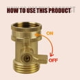 thumbnail image 2 of Water Hose Shut Off Valve, 2 Pack Heavy Duty 3/4 Inch Solid Brass Garden Hose Connector, TWIS3003 B, 2 of 5