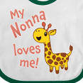 thumbnail image 4 of Inktastic My Nonna Loves Me- Cute Giraffe Boys or Girls Baby Bib, 4 of 4