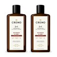thumbnail image 1 of Cremo Bourbon & Oak Barber Grade Champú y acondicionador 2 en 1, 16 onzas líquidas (paquete de 2), una sofisticada mezcla de destiladores, especias, bourbon fino y roble blanco, 1 of 5
