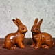 thumbnail image 3 of Ebony wood carved rabbit figurine, a wooden animal zodiac rabbit decoration for home living room and entryway., 3 of 4