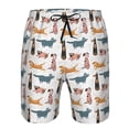 thumbnail image 3 of Goofa Dogs Pug Printed Mens Swim Trunks Summer Quick Dry Short Beach Swimwear Bathing Suits-Medium, 3 of 9