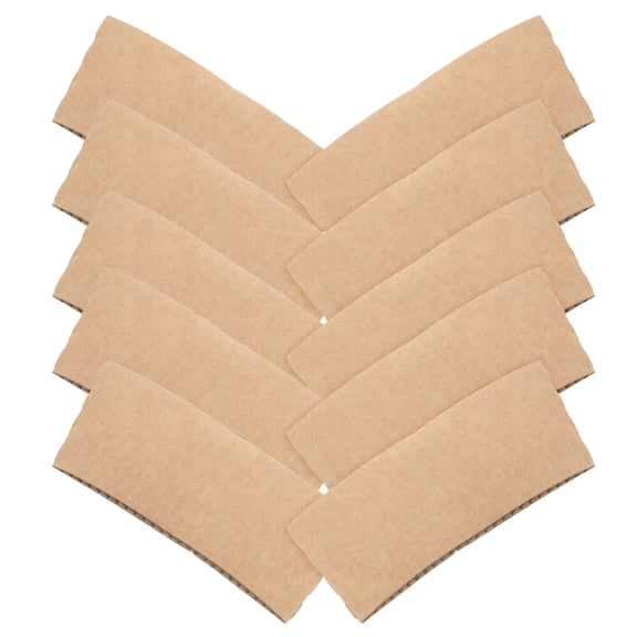 WHAMVOX Disposable Coffee Cup Sleeves Kraft Paper Brown 100Pcs For Coffee Shops
