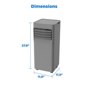 Midea 6,000 BTU Portable Air Conditioner with Wi‑Fi, 2‑Speed, 250 Sq Ft Coverage, Gray