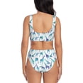 thumbnail image 3 of Kdxio Cool Giraffe Print Women's 2 Piece High Waisted Wrap Spaghetti Strap Summer Swimsuit Bikini Set-XX-Large, 3 of 7