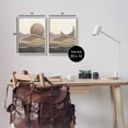 thumbnail image 3 of Neutral Toned Landscape Sun Moon Landscape Graphic Art Gray Framed Art Print Wall Art, Set of 2, 3 of 8