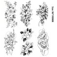 thumbnail image 1 of 6 Piezas / Lote 3D Realista Flor Grande Tatuajes Temporales para Mujeres Arte Corporal Brazo Geométrico Tatuaje Pegatinas Adultos Falso Impermeable Tatoo Piernas Boceto Sexy Chica Melocotón Lirio Jormftte CPB-US-HPP125-1, 1 of 6