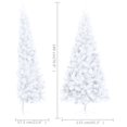 thumbnail image 4 of vidaXL Artificial Half Pre-lit Christmas Tree with Ball Set White 180 cm, 4 of 5