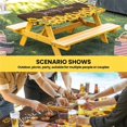 thumbnail image 6 of Sunflowers Table Cloths for 5 Foot Rectangle Tables, Wooden Yellow Summer Botanical Elegant Pastoral Patio Waterproof Elastic Fitted Tablecloths, Washable Rectangular Table Cover for Camping, 6 of 8