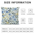 thumbnail image 6 of Ullo0ord Blue Yellow Floral Pillow Covers Throw Pillows Cover Outdoor Square Pillow Case for Home Couch Bed Sofa Patio, 6 of 6