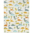 thumbnail image 2 of Unique Loom Whimsy Kids Collection Area Rug - Dinotopia (7' 10" x 10' Rectangle Ivory/Black), 2 of 9