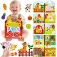thumbnail image 1 of Farm Busy Book Kimicare Educational con marionetas para niños de 1 a 3 años, 1 of 8