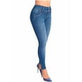 thumbnail image 3 of Lowla 21858 Women High Waisted Butt Lifting Skinny Jeans Colombianos with Wide Waistband Blue 5, 3 of 6