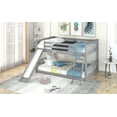 thumbnail image 6 of Full over Full Bunk Bed with Convertible Slide and Ladder, Gray, 6 of 9