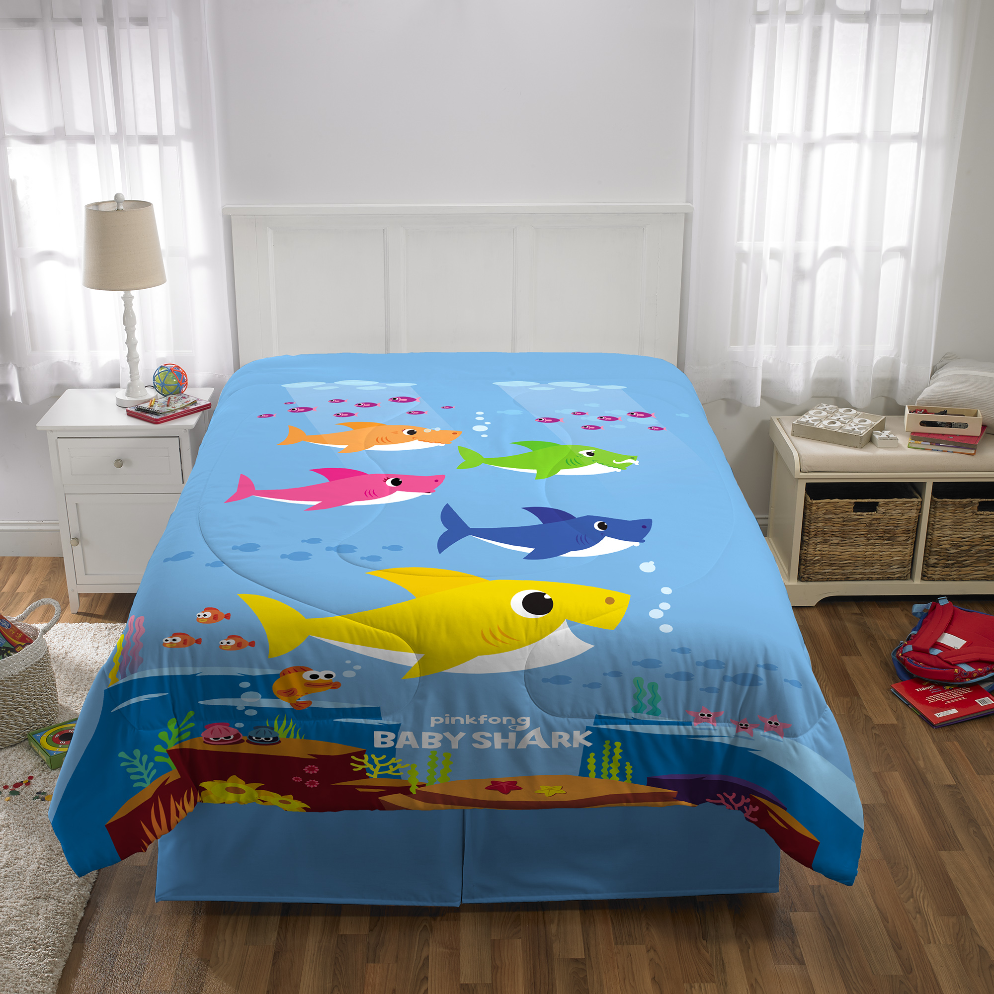 queen size baby shark bedding