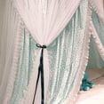 thumbnail image 6 of Luxurious Bed Canopy for Girls & Adults, Large Elegant Double Layer Bed Curtain Canopy Drapes, Round Dome Lace Princess Canopies Netting (Fresh), 6 of 16