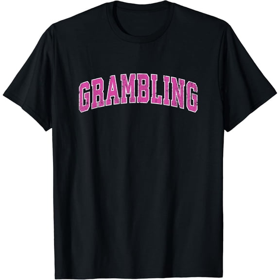 Grambling Louisiana LA Vintage Sports Design Pink Design T-Shirt