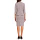 thumbnail image 3 of Conjunto de traje de tweed de 2 piezas para mujer INSPIRE CHIC, chaqueta de botones de manga 3/4 y falda lápiz, color rosa, talla M, 3 of 6