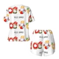 thumbnail image 5 of Picia Summer Gnome Pajamas Sets for Women Soft Short-Sleeved Pjs with Lounge Shorts Two Piece Sleepwear-XX-Large, 5 of 9
