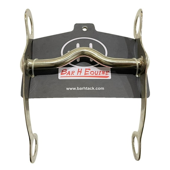 Bar H Equine Western Low Port Curb Bit with Sweet Iron Mouthpiece 5 In | Bits for Horses Horse Walking Chain